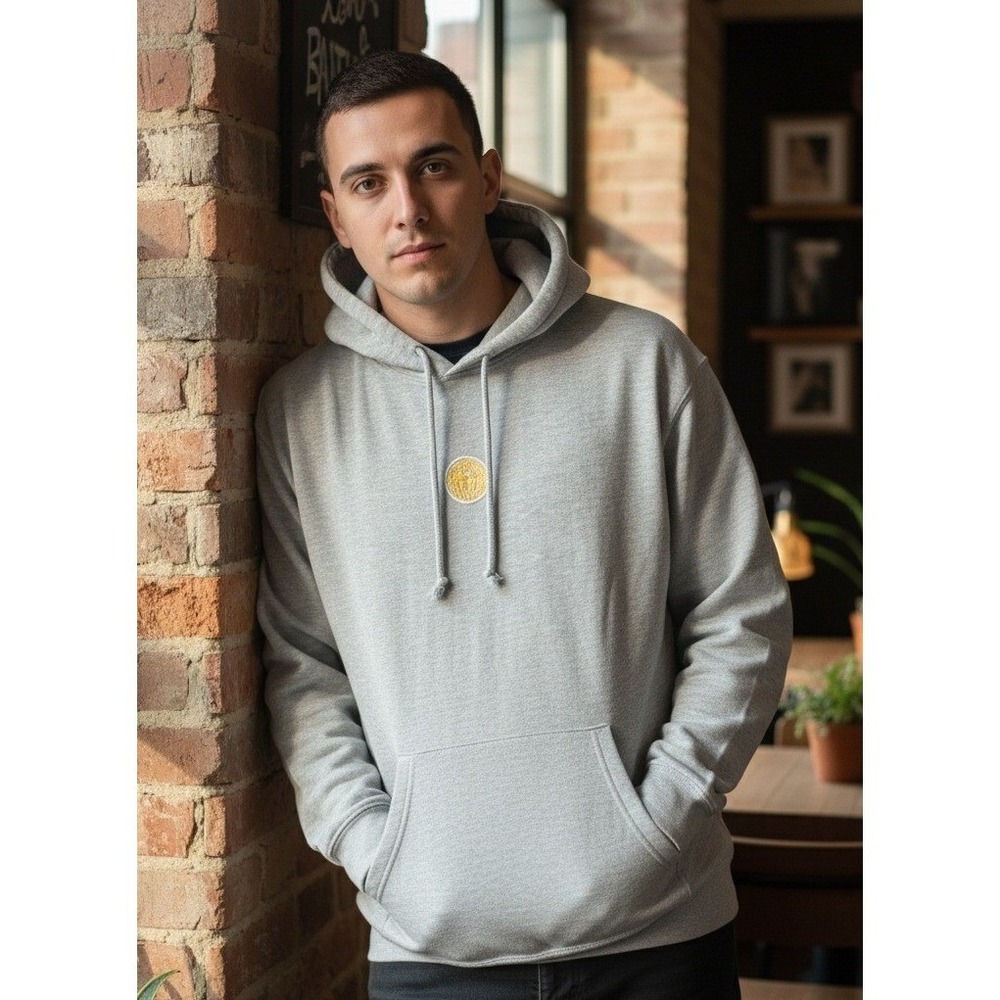 Lets Get Tropical Co Graphic Hooded Sweatshirt Men's XL Gray Pullover Streetwear